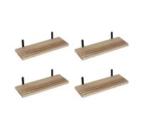 ZEPFJHE Paquete de 4 estantes flotantes de pared montados flotantes vintage de fácil instalación, baño, cocina, almacenamiento bucólico para sala de estar