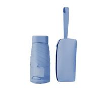 ZEPFJHE Paraguas plegable de viaje con bolsa de cuero UPF50+ | Paraguas pequeño práctico de tamaño de bolsillo, protección solar UPF50+ con caja de almacenamiento para mujer