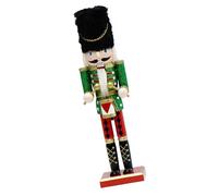 ZEPFJHE Pequeño adorno de cascanueces de madera para decoración de Navidad para estante de exhibición de figuras de Navidad