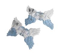 ZEPFJHE Pinza de pelo angelical única, accesorio para el pelo con forma de corazón y lazo, para entusiastas de la moda