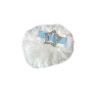 ZEPFJHE Pinza de pelo de felpa con forma de corazón y estrella, accesorios de pelo de felpa de moda para el pelo