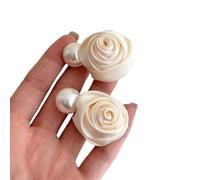 ZEPFJHE Pinza para el pelo con perlas y flores, elegante accesorio para el cabello, adornos para el cabello, exquisitos tocados