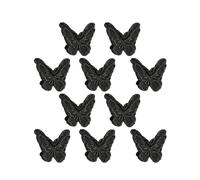 ZEPFJHE Pinza para el pelo hecha a mano con diseño de mariposa para moño, con encaje de dibujos animados, pasadores decorativos para el pelo, apliques de metal