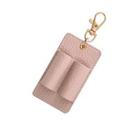 ZEPFJHE Portalápices de cuero con doble ranura, organizador de viaje, llavero para cuadernos, diarios, mochilas, clip de cuero, suministros de oficina, b