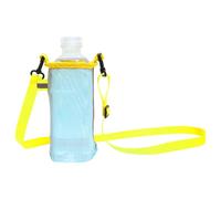 ZEPFJHE Portavasos cruzado para botellas de agua, uso al aire libre, con diseño de malla, correa ajustable, funda para botella cruzada al aire libre, Juego de tazas azul y amarillo, Talla única