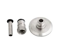 ZEPFJHE Poste de bola con conexión de abrazaderas triples de 1.5 pulgadas, accesorios para equipos de elaboración, diseño fácil de desmontar, accesorio de acero y acero