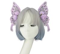 ZEPFJHE Práctica diadema de alas de mariposa con perlas góticas, Lolitas, renacentistas, bosques, hadas, accesorio para cualquier ocasión, diadema de mariposa y flor para mujer