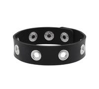 ZEPFJHE Pulsera de cuero para mano, joyería gótica, elegante correa de cuero única para mujer, hombre, pareja gótica, talla única, como se describe