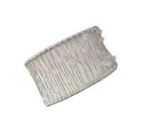 ZEPFJHE Pulseras abiertas de plata para mujer con acabado martillado y diseño de cuentas huecas, ideal para usar en capas y joyas de aleación de estilo versátil, talla única, como se describe