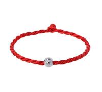 ZEPFJHE Pulseras de cuerda roja de cábala de moda, hechas a mano, con cuentas de la suerte, joyería tibetana budista, decoración para adolescentes, pulseras para hombres, color plateado