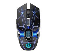 ZEPFJHE Ratón inalámbrico recargable, computadora inalámbrica óptica USB portátil de 2.4 G con receptor USB