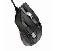 ZEPFJHE Ratón para juegos de alambre de alta precisión con modos de iluminación ARGB personalizables de 1200-12400 DPI, control superior