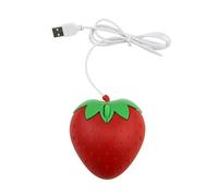 ZEPFJHE Ratón USB con forma de fresa y frutas y ordenador portátil óptico de dibujos animados