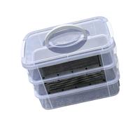 ZEPFJHE Recipiente transparente para cultivo de gusanos de la harina, comederos para pequeños anfibios, reptiles para incubar reptiles