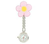 ZEPFJHE Reloj de bolsillo para enfermeras de aleaciones ligeras con función de fijación de clip fácil para médicos y enfermeras en entornos clínicos, cronometraje preciso. Reloj de enfermera, Flores