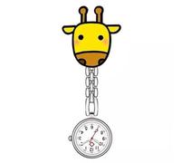 ZEPFJHE Reloj de bolsillo para enfermeras de aleaciones ligeras con función de fijación de clip fácil para médicos y enfermeras en entornos clínicos, cronometraje preciso. Reloj de enfermera, jirafa