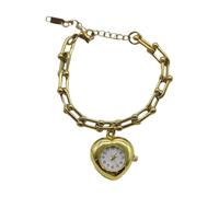 ZEPFJHE Reloj de bolsillo vintage ajustable con elegante diseño de flecos para mujer, accesorio de muñeca hecho a mano, reloj de bolsillo con borlas, dorado, talla única