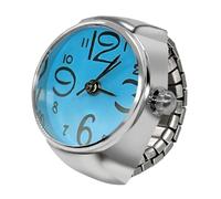 ZEPFJHE Reloj único para parejas, anillos de joyería, reloj de dedo con personalidad, accesorio para parejas, azul