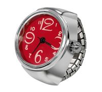 ZEPFJHE Reloj único para parejas, anillos de joyería, reloj de dedo con personalidad, accesorio para parejas, rosso