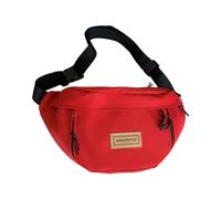 ZEPFJHE Riñonera unisex para mujeres y hombres, con correa ajustable, pequeña bolsa cruzada para el pecho, bolsa de cintura a juego, Rojo -