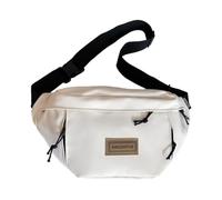 ZEPFJHE Riñonera unisex para mujeres y hombres, con correa ajustable, pequeña bolsa cruzada para el pecho, bolsa de cintura a juego, Blanco