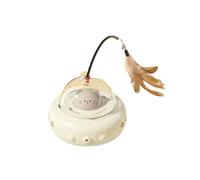 ZEPFJHE Sensores de juguete con plumas de gatos, juguete interactivo para jugar felinos en interiores, juguete para gatos