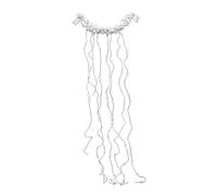 ZEPFJHE Simple Bride Peine de perlas para el pelo, accesorios para el cabello, perlas y borlas, diadema para mujer, vestido de mujer, joyería, decoración para la cabeza