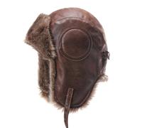 ZEPFJHE Sombrero de trampero grueso de Ushanka, gorro cálido de invierno al aire libre, accesorio de disfraz cálido de gran tamaño, gorro de invierno con forro polar para mujer, marrón, Add goggles