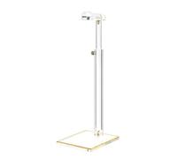 ZEPFJHE Soporte de exhibición de acrílico ajustable con base segura y ribete dorado para almacenamiento de armario minorista, tienda minorista, exposición, exposición, Large, como se describe