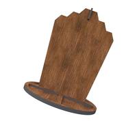 ZEPFJHE Soporte de exhibición de joyas independiente con base de madera para proteger y exhibir pulseras, collares y aretes, soporte para collares y caballete