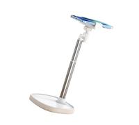 ZEPFJHE Soporte para smartphone con visualización de 360 grados y elevable, color blanco B | Control de altura con columna telescópica para transmitir llamadas, clases en línea y estudio de trabajo, uso diario