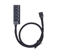 ZEPFJHE Splitter ventilador para 4pin adaptador de ventilador ajustable de 5 vías para el controlador ventilador conexión múltiple