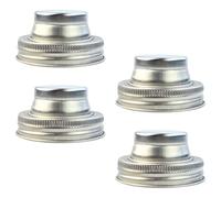 ZEPFJHE Tapa de tarro de vidrio de acero inoxidable con bordes antideslizantes para un fácil manejo como tapa de salero y pimentero