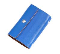 ZEPFJHE Tarjetero con múltiples ranuras para tarjetas, monedero, monedero para tarjetas de crédito con hebilla de metal, Blue