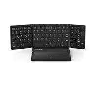 ZEPFJHE Teclado ergonómico plegable con panel táctil grande y teclado numérico para tabletas y PC