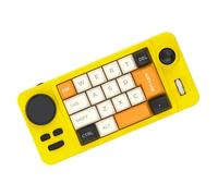 ZEPFJHE Teclado para juegos de 19 colores, palanca de mando programable, doble rueda macroed, interruptores intercambiables en caliente, ahorro de espacio, retroiluminación de color, teclado mecánico