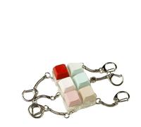 ZEPFJHE Teclado portátil que cambia de color, interruptores mecánicos de moda, llavero de teclado para entretenimiento