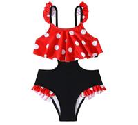 ZEPFJHE Traje de baño de tela transpirable con patrón brillante, tela suave para pieles sensibles, trajes de baño para niños