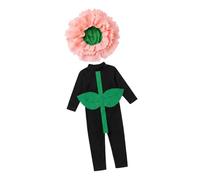 ZEPFJHE Traje de cosplay floral para niños con estampado de claveles en 3D, tela de poliéster transpirable, manga larga, disfraz unisex para juegos de rol, disfraz de teatro infantil