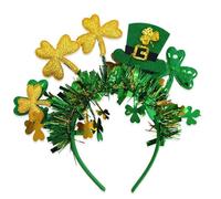 ZEPFJHE Tréboles con forma de aro para el pelo para mujeres y niños, para festivales y reuniones navideñas, forma de trébol