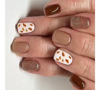 ZEPFJHE Uñas postizas extraíbles, puntas sintéticas, brillantes de temporada, diseño moderno, ajuste cómodo para fiestas, bodas y ocasiones