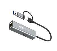 ZEPFJHE USB Tipo C A Ethernet Adapter 5 GBPS Convertidores Redes para Computadoras Portátiles con Estuche Aluminio