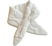 ZEPFJHE Versátil bufanda cálida y duradera para invierno, transpirable, elegante, pañuelo para clima frío, bufanda acolchada cálida, blanco, Talla única