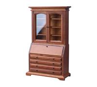 ZEPFJHE Vitrina de madera para casa de muñecas en miniatura de 1/12, manualidades con acabado suave, seguro para niños, accesorios de casa de muñecas