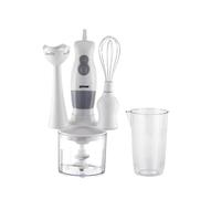 Zephir, Batidora multifunción con accesorios, 300 W, bata, mezcla, monta y pica, batidora de inmersión, batidor para montar, recipiente picador de 0,75 l, 4 cuchillas de acero inoxidable