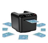 Zephviora Distribuidor de Cartas Automático Giro 180°/360° para 1-3 Barajas, Repartidor de Cartas para 2-12 Jugadores, Recargable y Silencioso para Poker, Blackjack, Texas Holdem, UNO