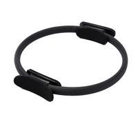 Zephylix Anillo de pilates para fitness, 38 cm, anillo de yoga, círculo mágico con asas acolchadas dobles para tonificar brazos, muslos, piernas y núcleo, color negro