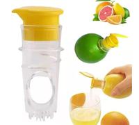 Zephylix Mini exprimidor de limón, 2 piezas 2025 nuevo exprimidor de limón con tapa de rosca, exprimidor manual portátil con tapa, prensa naranja para condimentar cocinar y cócteles, amarillo y verde