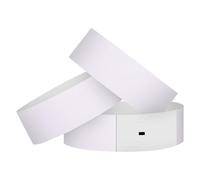 Zephylix Pulseras de papel para eventos, 100/500/1000 unidades desechables para fiestas, pulseras adhesivas de colores, para identificación médica y hospital, fiesta, identificación VIP, color blanco