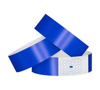 Zephylix Pulseras de papel para eventos, 100/500/1000 unidades desechables para fiestas, pulseras adhesivas de colores, para identificación médica y hospital, fiesta, identificación VIP, azul, 100